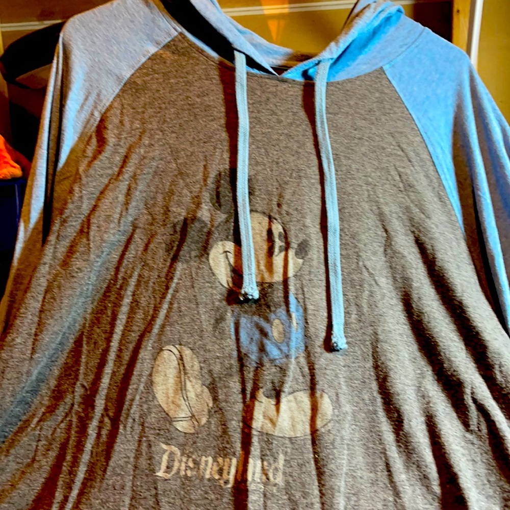 Disneyland Mickey Mouse lightweight hoodie long sleeve tee shirt.